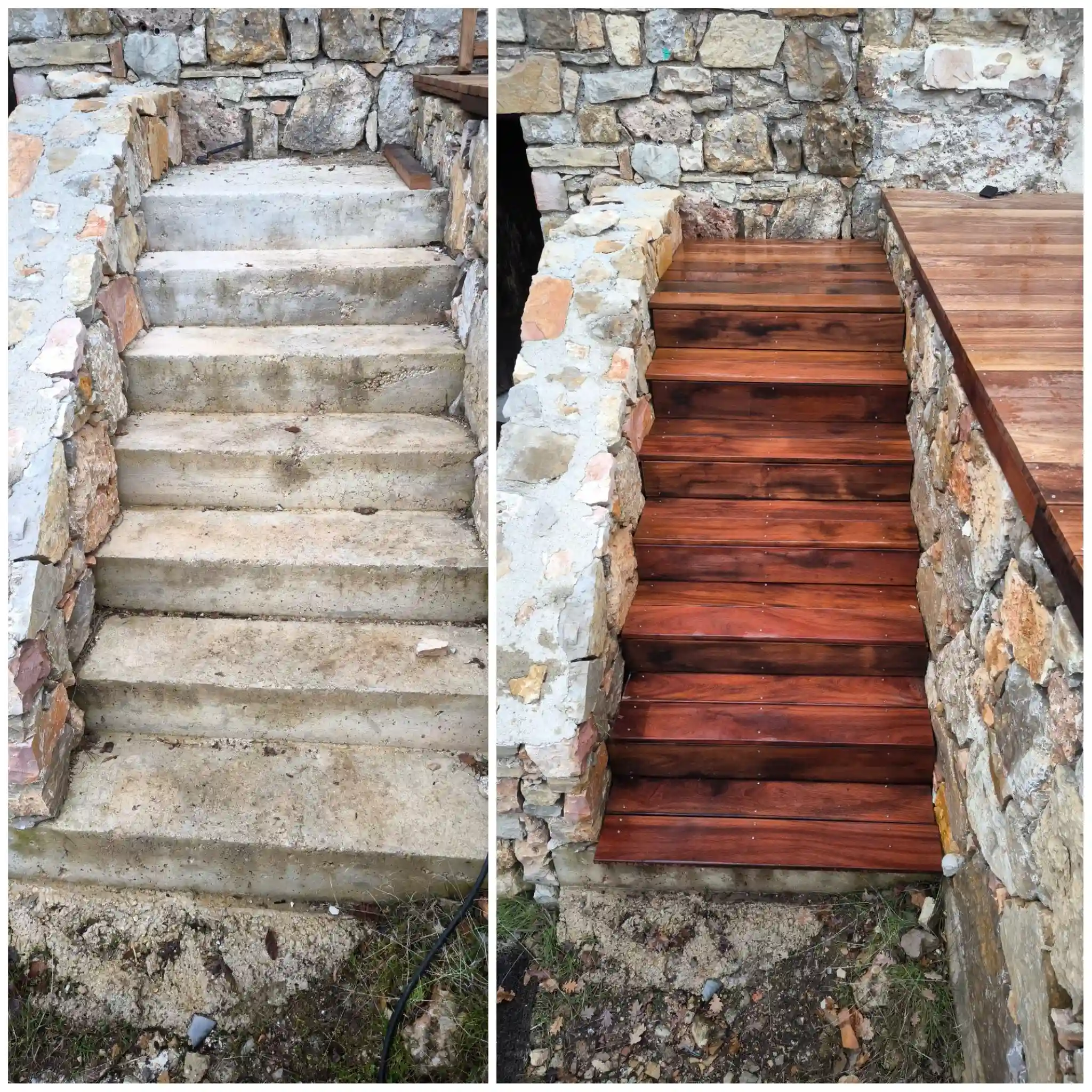 Avant/après escaliers — Tourrettes